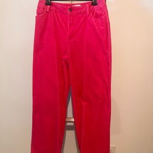 Vibrant Pink Corduroy Pants